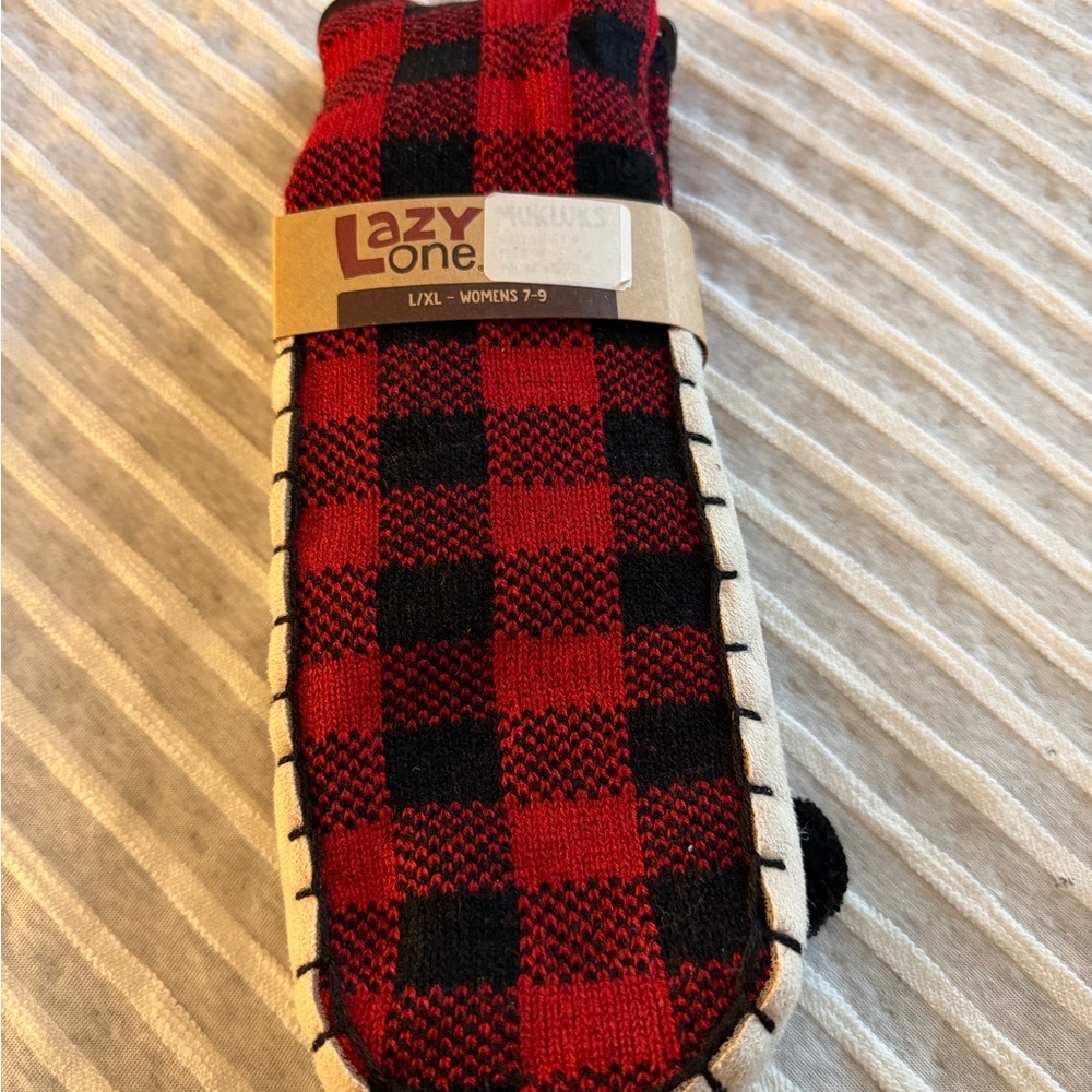Lazy One Moose Plaid Adult Mukluk Slipper